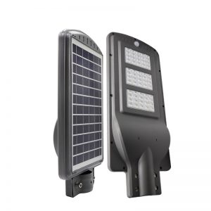 Todo en una luz de calle solar 60w nuevo sensor de movimiento módulo de vivienda fabricantes inteligentes led lámpara