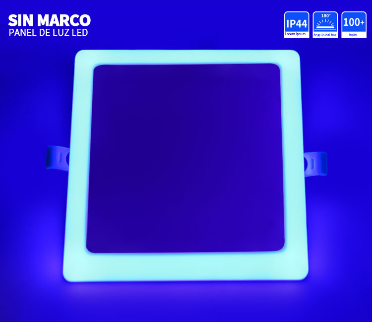 panel de luz led bicolor