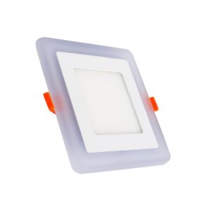 Bi-color led panel ultra-fino cuadrado luz blanca y fría 16w