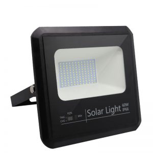 luz de inundación llevada accionada solar Iluminación al aire libre de la lámpara de emergencia ip66 de la batería dimmable de la seguridad del smd 60w