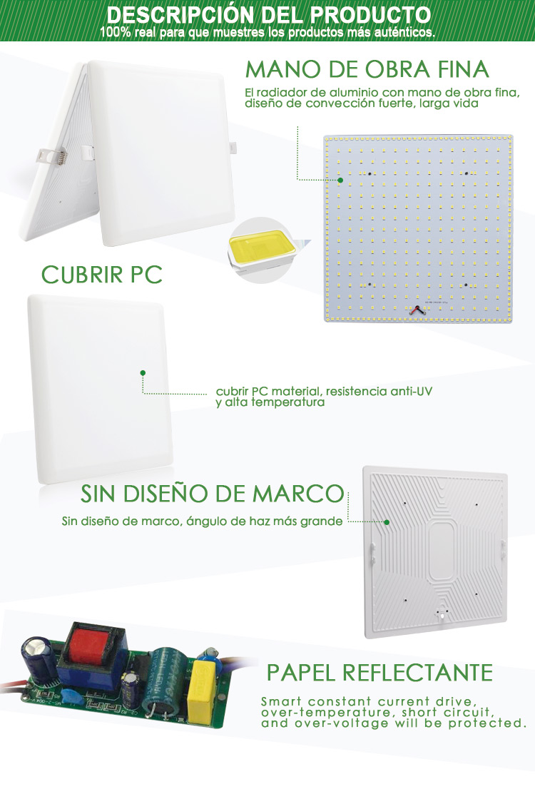 panel led sin marco