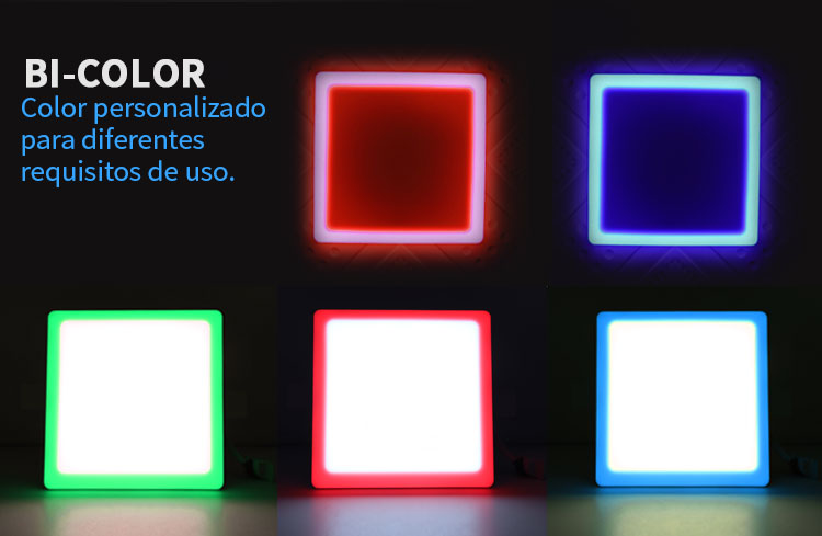 panel de luz led bicolor