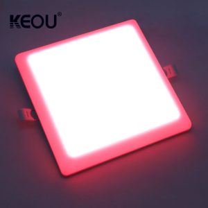 panel led de doble color Lámpara empotrable de diseño cuadrado sin marco de 24W KEOU OEM ODM