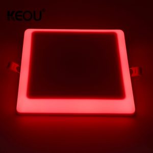 luz led doble color Lámpara de panel sin marco downless trimless downlight de KEOU con 9w