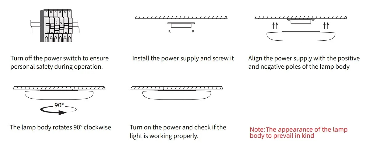 Three-Step Installation of LED Panel Lights